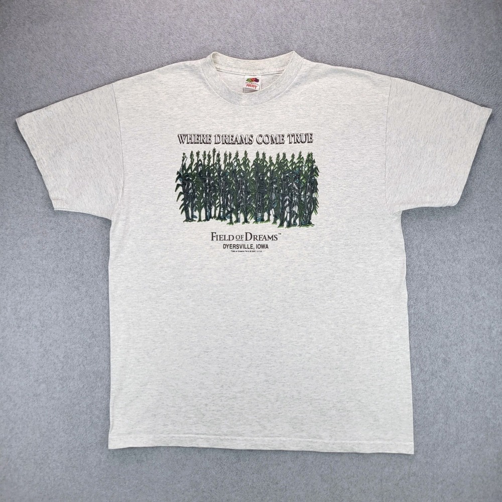 Field of Dreams T-Shirt Men XL Gray 2001 Movie UV Activated Graphic FOTL
